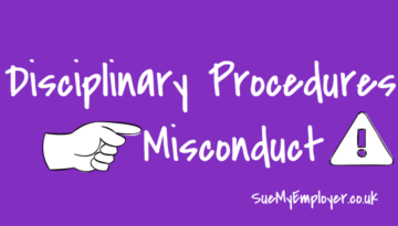 Disciplinary procedures for misconduct